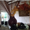 Assorted Decor Inclusing: Vase w/ Reeds 6" Diameter Top, 9 T, Candle Holders and More!