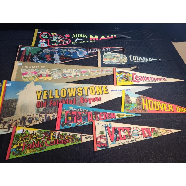 Pennants Including: Yellowstone, Hoover Dam, Victoria and More!