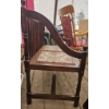 Image 3 : Wooden Bench with Upholstered Seat, 32 x 17 Inches