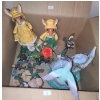 Image 1 : Resin Rabbits and Hummingbirds Decor- Tallest Hummingbirds: 7 W, 9 T
