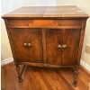 Antique  'Ampliphonic' Phonograqph Removed, Wooden Cabinet w/ Brass Lion Accents - 31W, 22D, 36T 