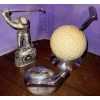 Image 1 : Vintage Golf Themed Novelty Trophy Lighters- Mid Century Collectibles