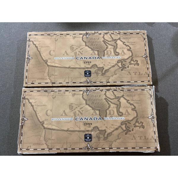 1999 Canada Millennium Set of 12 Commemorative 25-Cent Coins in Original Packaging