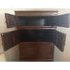 Image 3 : 1900s Chinese Red & Black Lacquered 4 Trunk Drop Front Curio Cabinet 30x20x68