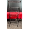 Image 1 : Black Wire Metal Shelving 23Wx13Dx62H 6 Adjustable Shelves with Wheels 