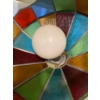 Image 2 : Tiffany Inspired Hanging Bar Light -  Multi Colored 