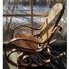 Image 2 : Vintage Bent Wood Rocking Chair w/Woven Cane Seat & Back