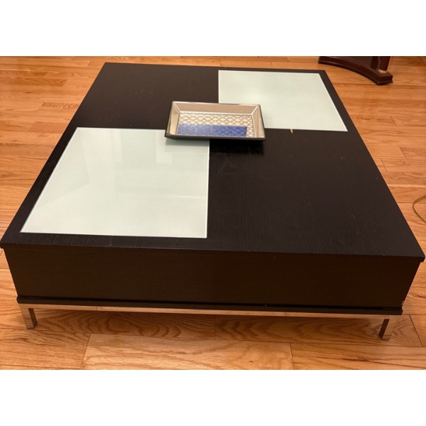 Checkered Accent Table w/ More 33x33x12 Contents Not Included 