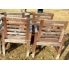 Image 5 : Four Wooden Fire Pit Chairs w/ Small Wood Table