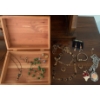 Image 1 : Ladies Costume Jewellery Collection w/ Wood Storage Box