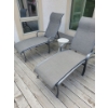 Image 1 : Adjustable Lawn Loungers w/ Solid Concrete Hour Glass End Table 83L