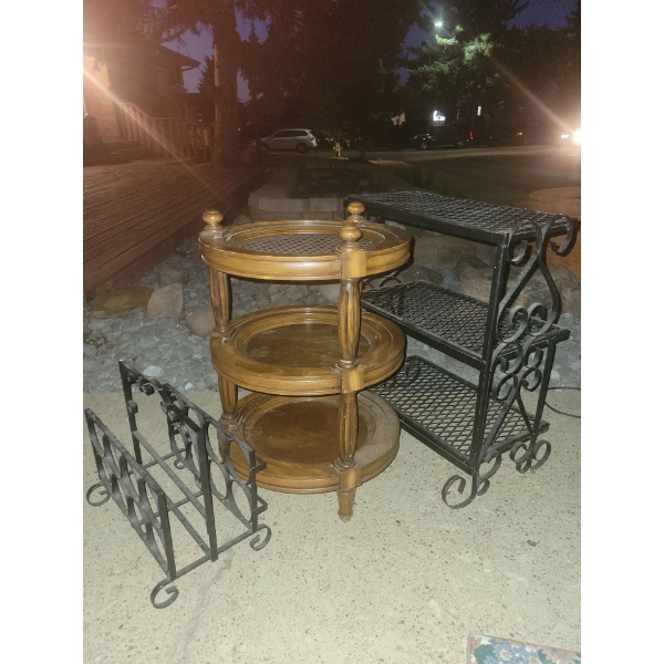 3 Tier Dessert Platter w/ Retro Vase Orchid Planters & More