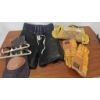 Image 4 : Vintage Hockey Equipment Set Including Pads, Gloves, and Shorts