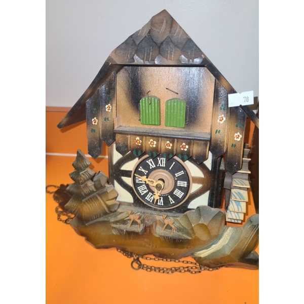 Vintage German Cuckoo Clock 9 X 10 (Measurement of Clock, Not Chains)