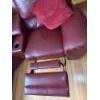 Image 7 : Large Wine L Shaped Couch, 5 Seater, Long Part is 138 In Long, 36 In Tall 