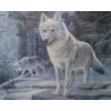 Image 2 : Print of Wolves- Artist: Ruane Manning, 30 x 24 Framed Under Glass 
