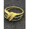 Image 2 : 14K Gold and Sapphire Ring (total weight 4.1g)