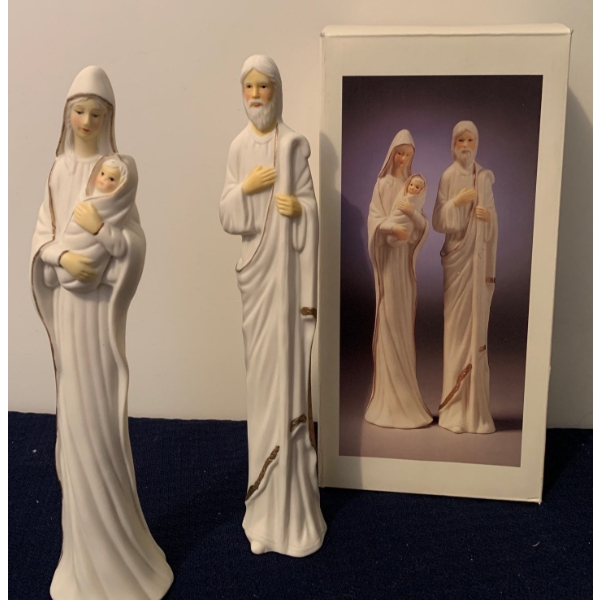 Silent Night White Mary & Joseph w/ Jesus Set Carlton Cards  #1 - 11T 