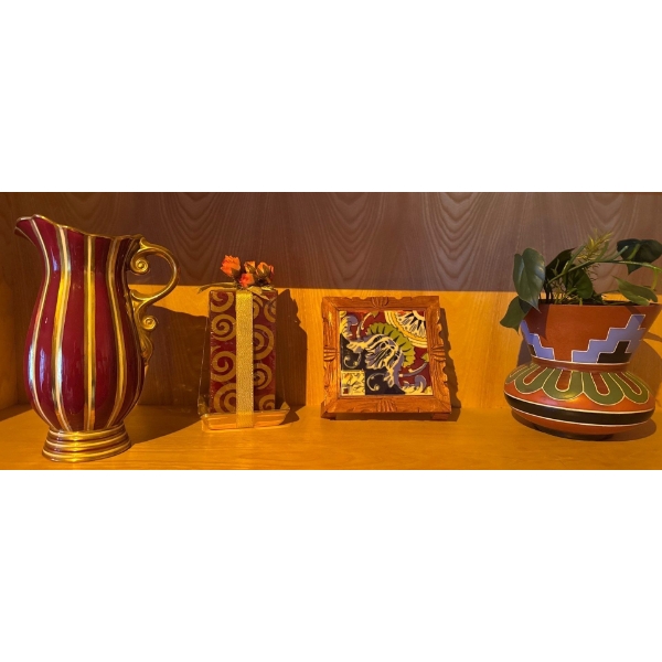 Collection Of Home Decor, Candle, Matching Vases  -Wade Empress England *
