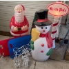 Image 1 : Collection of Light Up Christmas Display Characters w/ small tree & north pole sign