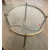 Image 2 : Brass and Glass End Table 16" High x 19" Wide