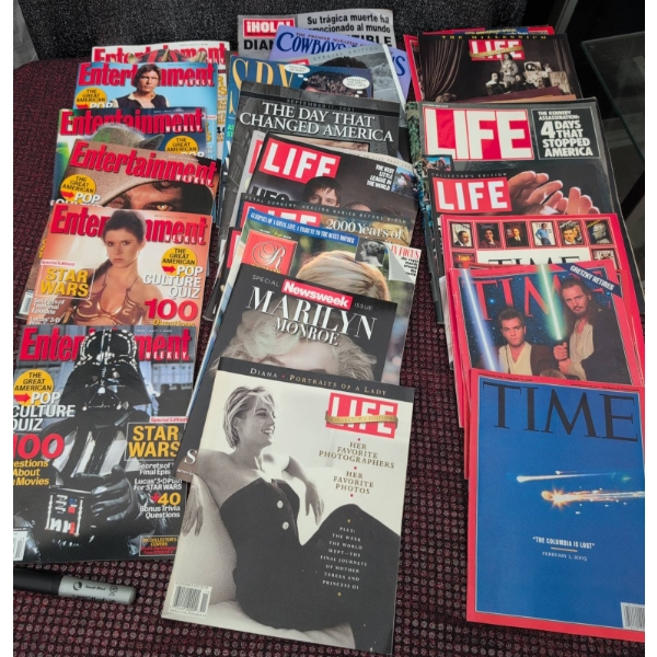 Magazine Lot: Entertainment Weekly, Life, Time, and Newsweek