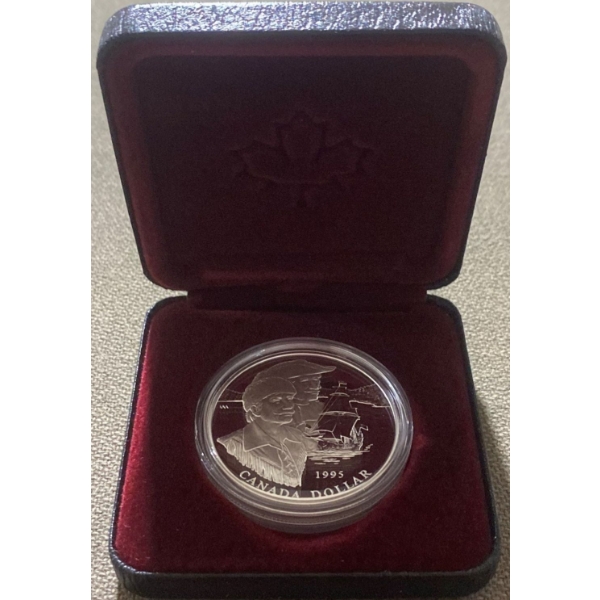 1995 Canadian Proof Silver Dollar 92.5% Silver 25.17 Grams