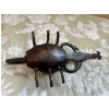 Image 2 : Vintage push scorpion lock functional antique brass pad lock with key