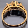 Image 3 : 333 (8k) Gold Ring w/ Clear & Colored Stones (1 Stone is Missing), Weighs 2.1g