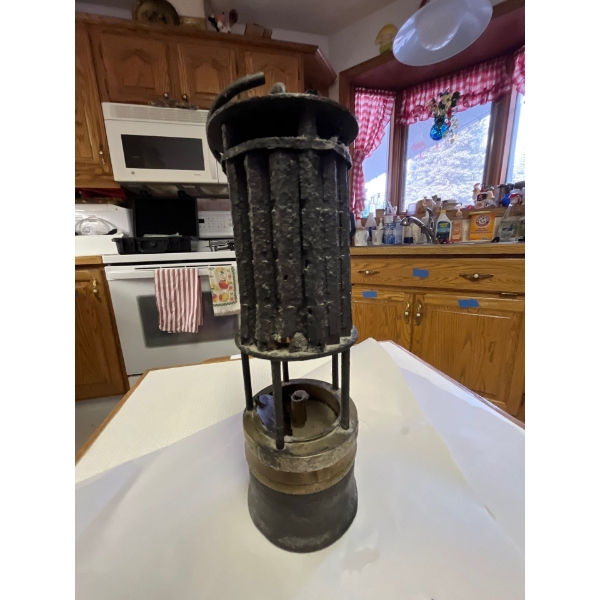 Permissible Flame Safety Lamp Miners Light Equipment Gas Fuel, used at Crows nest pass Coal company.