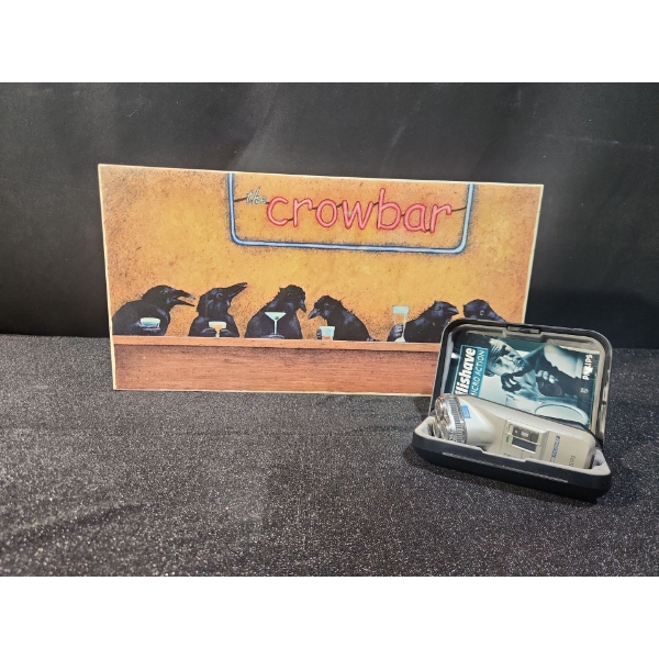 Philishave 4000 Micro Action Electric Shaver in Case with Cord, Punny CROWBAR Canvas Art