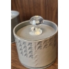 Image 2 : Three Crystal Figurines with Decorative Cylindrical Containers