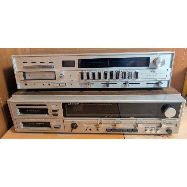 Vintage Lloyds and IC FET Stereo Receivers with 8-Track AM/FM