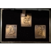 Image 1 : 1976 Montreal Olympics Commemorative Bronze Postage Stamps (Set of Three) #2