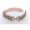 Image 2 : Silver Emerald gemstone Bracelet 19.1 ct Certified  Value ($13,502 Appraisal)