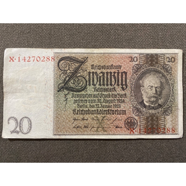 Early 20th-Century 20 Kronen Austro-Hungarian Banknote