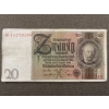 Image 1 : Early 20th-Century 20 Kronen Austro-Hungarian Banknote