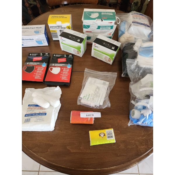 Disposable Masks- Some N95 Masks, Gauze, and Bandages