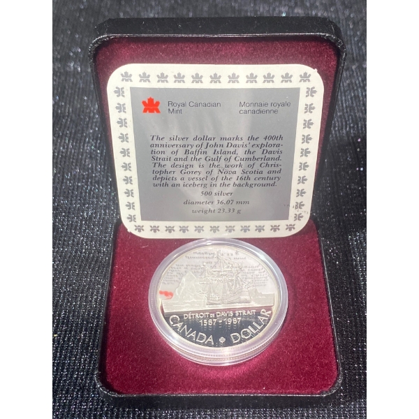 400th Anniversary of John Davis' Exploration Dollar 50% Silver 23.33 Grams