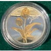 Image 2 : 2002 50-Cent 22K Gold Plated Golden Tulip Coin 92.5% Silver 9.3 Grams