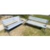 Image 1 : Two Lovely Cast Iron Edged Backyard/Park Benches (2) identical items