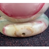 Image 7 : Two Mosaic Onyx Decorative Pieces - Obelisk and Sphere