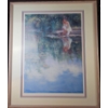 Image 1 : Gartenbach Signed Framed Print, Woman by Water, 31x36 Inches