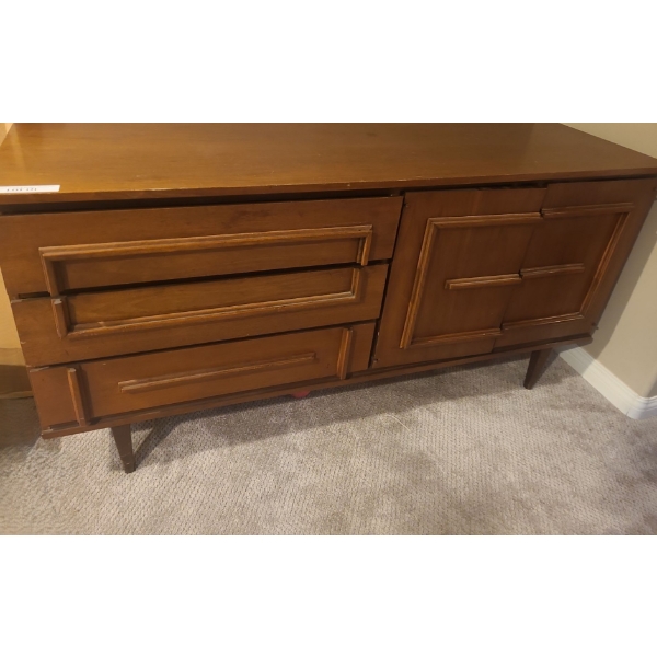 Mid Century Modern 3 Drawer Cabinet 60 w 16 d 29 1/2 h