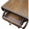 Image 4 : Wooden Drop Leaf Tea Cart with Drawer and Wheels