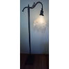 Image 1 : Victorian French Frosted Opaque Glass Fringe Floor Lamp 4Ft.