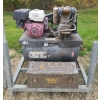 Image 1 : Gas Air Compressor on Skid w/ Hose Reel- Parts Sizes in Description 