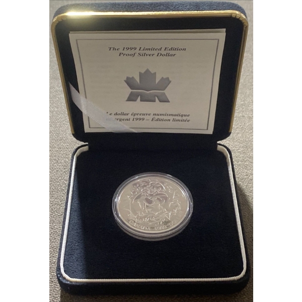 1999 Limited Edition Proof Silver Dollar 92.5% Silver 25.175 Grams