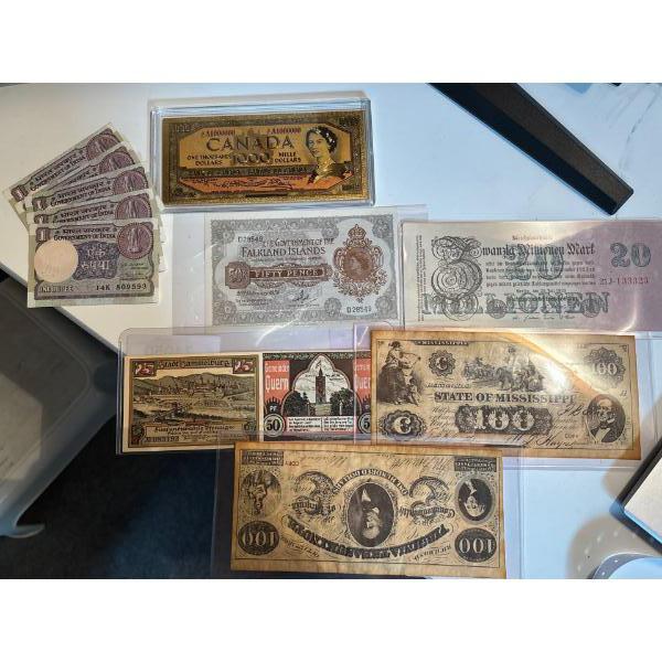 Collection Of Foreign Bank Notes 