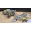 Image 1 : Soapstone Hand Carvings: Bear 6 W, 3 T and Seal 4.5 W, 3 T 